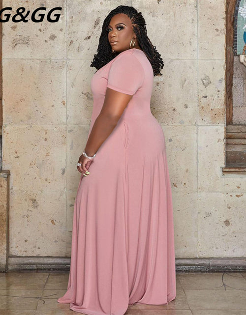 Load image into Gallery viewer, A-Line Long Plus Size Dress
